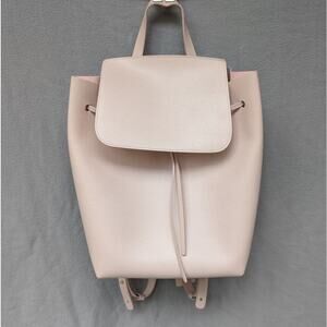 Mansur Gavriel Grained Calfskin Leather Bucket Mini Backpack Rosa